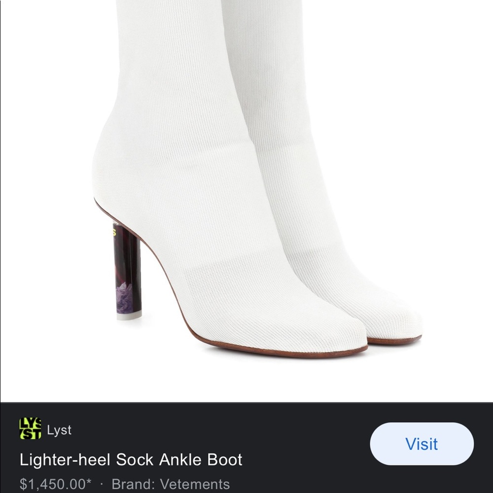 Vetements Sock Ankle Boot Lighter Heel